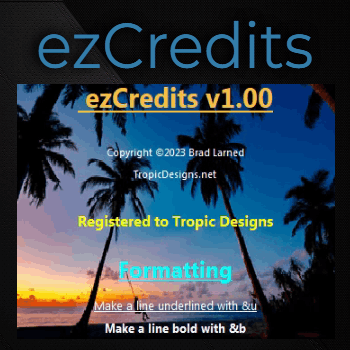 ezCredits Plugin