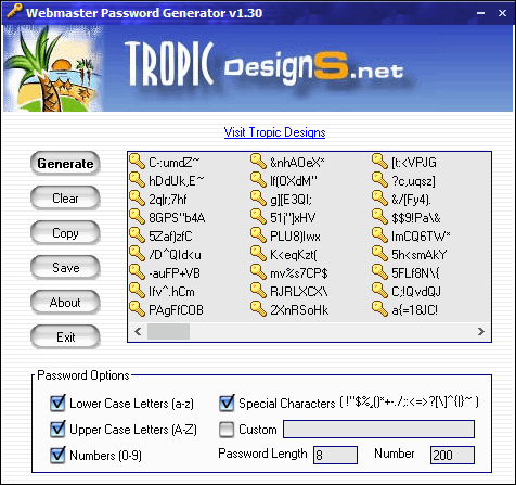 Webmaster Password Generator